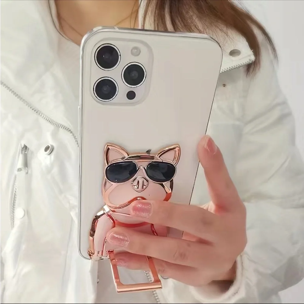 Cute Pooch Phone Kickstand Electroplated